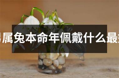 男属兔本命年佩戴什么最好