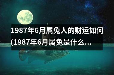 <h3>1987年6月属兔人的财运如何(1987年6月属兔是什么命)