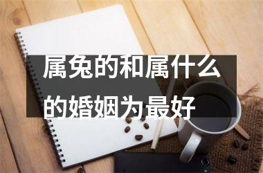 属兔的和属什么的婚姻为最好