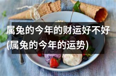 <h3>属兔的今年的财运好不好(属兔的今年的运势)