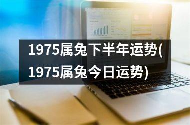 <h3>1975属兔下半年运势(1975属兔今日运势)