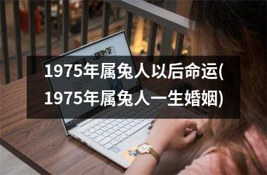 1975年属兔人以后命运(1975年属兔人一生婚姻)