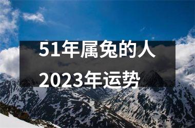 51年属兔的人2025年运势