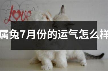 <h3>属兔7月份的运气怎么样