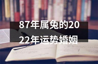 87年属兔的2025年运势婚姻