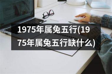 <h3>1975年属兔五行(1975年属兔五行缺什么)