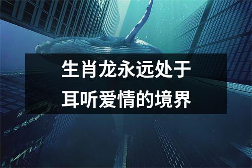 生肖龙永远处于耳听爱情的境界