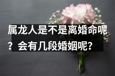 <h3>属龙人是不是离婚命呢？会有几段婚姻呢？