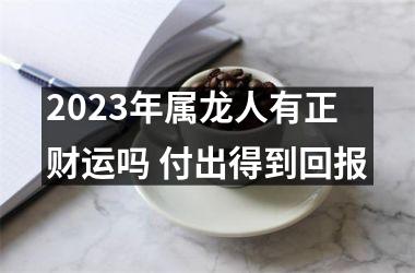 <h3>2025年属龙人有正财运吗 付出得到回报