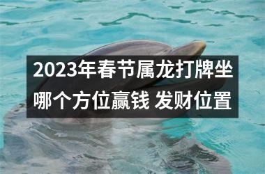 2025年春节属龙打牌坐哪个方位赢钱 发财位置