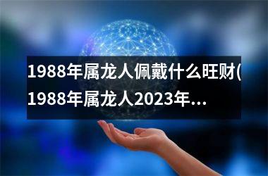 <h3>1988年属龙人佩戴什么旺财(1988年属龙人2025年运势)