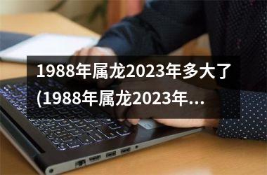 1988年属龙2023年多大了(1988年属龙2023年运势及运程)