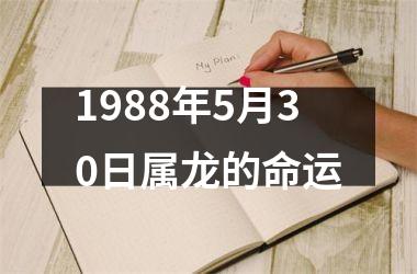 1988年5月30日属龙的命运