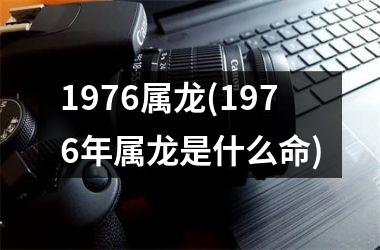 <h3>1976属龙(1976年属龙是什么命)