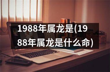 <h3>1988年属龙是(1988年属龙是什么命)