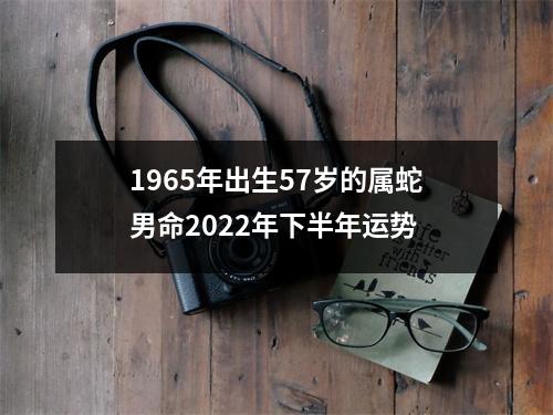 1965年出生57岁的属蛇男命2025年下半年运势