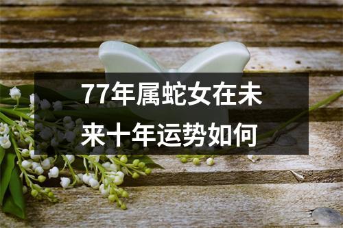 77年属蛇女在未来十年运势如何