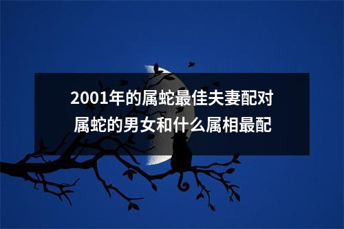 <h3>2001年的属蛇佳夫妻配对属蛇的男女和什么属相配
