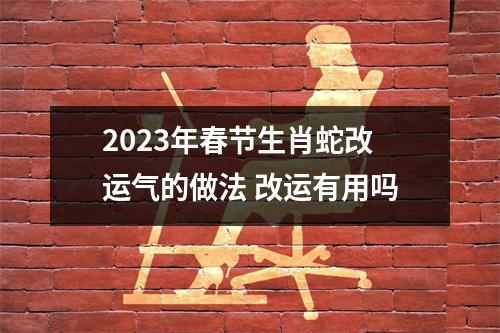 2025年春节生肖蛇改运气的做法改运有用吗