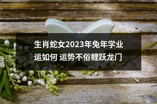 生肖蛇女2025年兔年学业运如何运势不俗鲤跃龙门