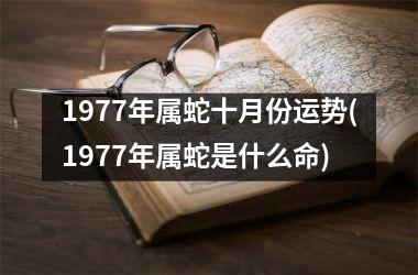 1977年属蛇十月份运势(1977年属蛇是什么命)