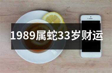 <h3>1989属蛇33岁财运