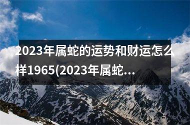 2025年属蛇的运势和财运怎么样1965(2025年属蛇的运势和财运怎么样)