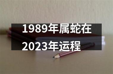 1989年属蛇在2025年运程