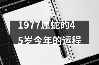 1977属蛇的45岁今年的运程