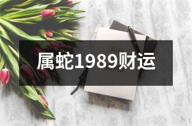 属蛇1989财运