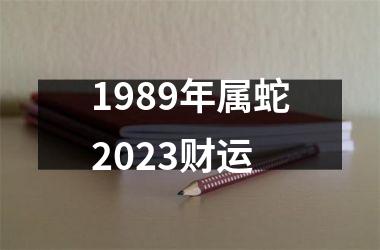 1989年属蛇2023财运