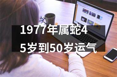 1977年属蛇45岁到50岁运气