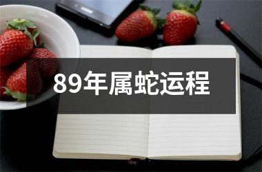 89年属蛇运程