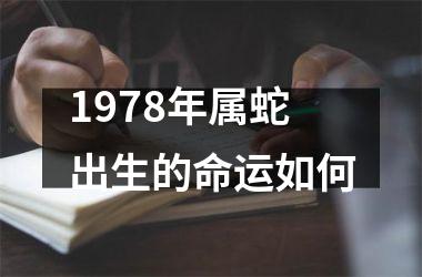 <h3>1978年属蛇出生的命运如何