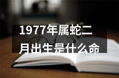 1977年属蛇二月出生是什么命