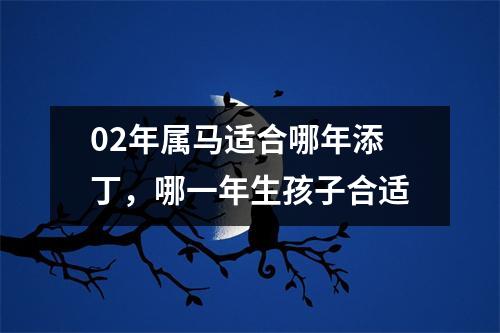 02年属马适合哪年添丁，哪一年生孩子合适