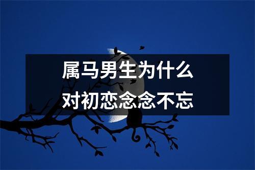 属马男生为什么对初恋念念不忘