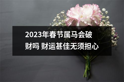 2025年春节属马会破财吗财运甚佳无须担心