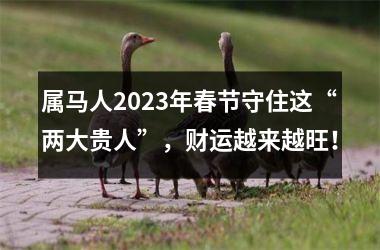 属马人2025年春节守住这“两大贵人”，财运越来越旺！