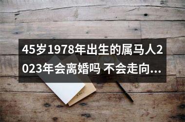 45岁1978年出生的属马人2025年会离婚吗 不会走向离婚的局面