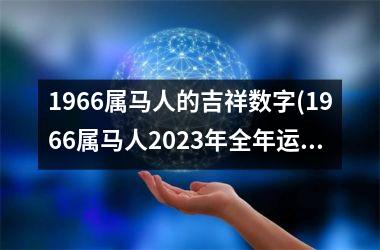 1966属马人的吉祥数字(1966属马人2025年全年运势运程男性)