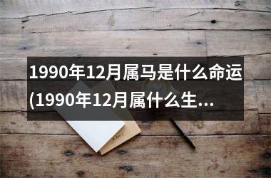 1990年12月属马是什么命运(1990年12月属什么生肖的)