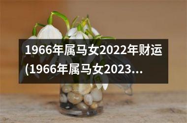 1966年属马女2025年财运(1966年属马女2025年运势)