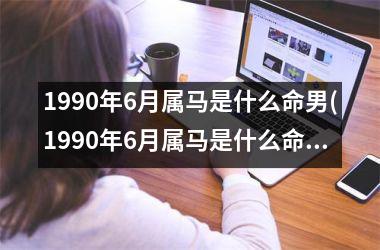 1990年6月属马是什么命男(1990年6月属马是什么命)