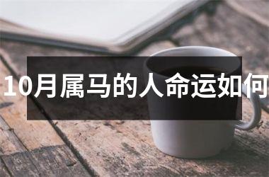 <h3>10月属马的人命运如何