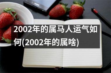 2002年的属马人运气如何(2002年的属啥)