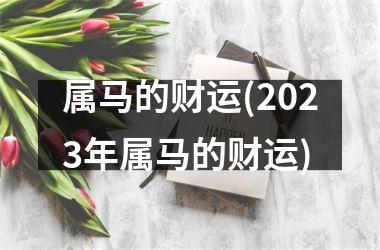 属马的财运(2025年属马的财运)