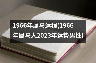 1966年属马运程(1966年属马人2025年运势男性)