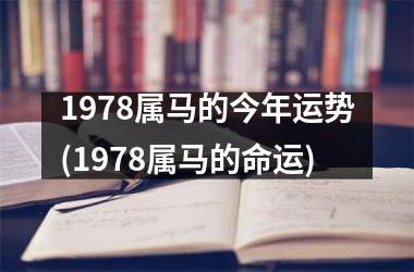 <h3>1978属马的今年运势(1978属马的命运)