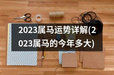 2025属马运势详解(2025属马的今年多大)